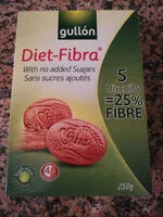 Mängden socker i Gullon Cookies Diet Steel Fiber