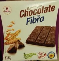 Mängden socker i Barrita de chocolate con fibra
