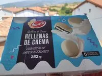 Mängden socker i Galleta de Cacao rellenas de crema cubiertas de chocolate blanco