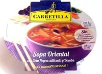 Mängden socker i Sopa oriental con seta negra y bambú