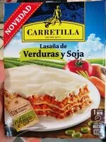 Mängden socker i Lasaña con verduras y soja