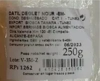 Mängden socker i Datiles