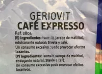 Mängden socker i Geriovit cafè