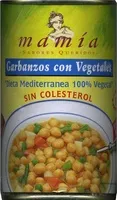Mängden socker i Garbanzos con vegetales sin colesterol