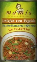 Mängden socker i Lentejas con vegetales sin colesterol