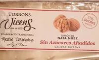 Mängden socker i Turrón de nata nuez