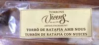 Mängden socker i Turrón de ratafía con nueces