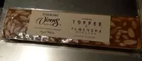 Mängden socker i Turrón de toffee con almendra