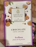 Mängden socker i Chocolate con leche avellana fruta de la pasion