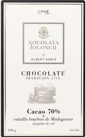Mängden socker i Xocolata jolonch cacao 70%