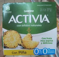 Mängden socker i Activia probióticos con piña