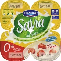 Mängden socker i Postre de soja savia fresa edulcorado - DESCATALOGADO