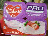 Mängden socker i Vitalinea pro sabor fresa 0%