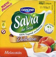 Mängden socker i Savia de soja melocotón