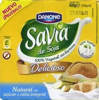 Mängden socker i Postre de soja Savia natural con azúcar de caña integral