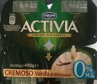 Mängden socker i Activia 0% cremoso vainilla de Madagascar