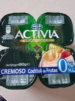 Mängden socker i Yogurt cocktail de frutas 0% m.g.