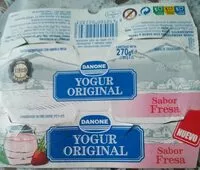 Mängden socker i Yogur original sabor fresa