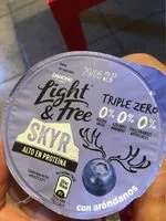 Mängden socker i Light &free skyr