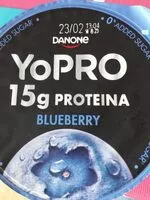 Mängden socker i Yogur desnatado m.g. azúcares añadidos con arándanos proteína