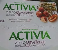 Mängden socker i Activia avellanas, semillas y dátil