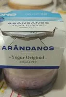 Mängden socker i Yogurt arándanos