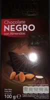 Mängden socker i chocolate negro con almendras