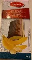 Mängden socker i Chicolate con leche relleno sabor platano