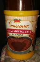 Mängden socker i Preparado soluble al cacao