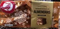 Mängden socker i Turrón de chocolate con almendras