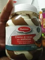 Mängden socker i Crema al cacao con avellanas