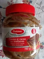 Mängden socker i Crema al cacao con avellanas