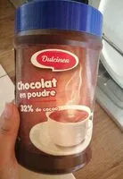 Mängden socker i Chocolat en poudre 32% de cacao