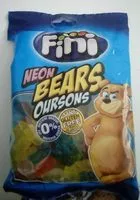Mängden socker i Neon bears oursons