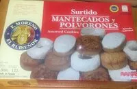 Mängden socker i Surtido mantecados y polvorones