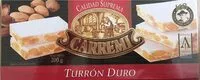 Mängden socker i Turron Duro