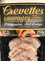 Mängden socker i Crevettes sauvages Patagonia red shrimps