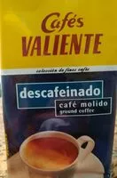 Mängden socker i Cafe descafeinado