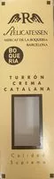 Mängden socker i Turrón crema catalana