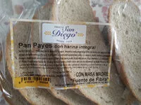 Mängden socker i Pan Payés con harina integral