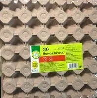 Mängden socker i 30 huevos frescos