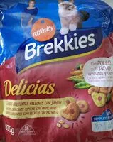 Mängden socker i Brekkies delicias con pollo y pavo