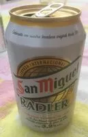 Mängden socker i San Miguel Radler