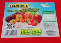 Mängden socker i Dulce de frutas