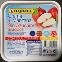 Mängden socker i Crema de manzana sin azúcares añadidos tarrina 400 g