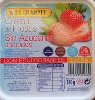 Mängden socker i Crema de fresas