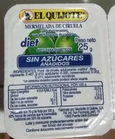 Mängden socker i Mermelada diet de ciruela