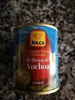 Mängden socker i Aceitunas rellenas de anchoa