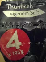 Mängden socker i Thunfisch in eigenem Saft