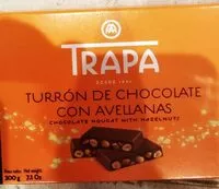 Mängden socker i Turrón de chocolate con avellanas